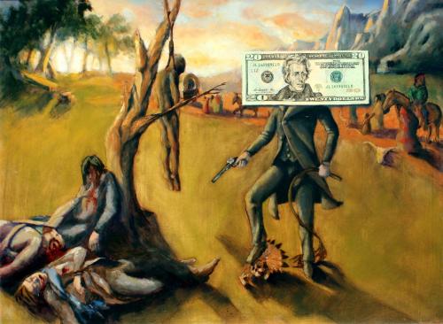 Ignoble Currency - Oil on wood.